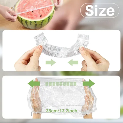 Vista 2 de Sukh 100 fundas reutilizables para tazones, gruesas y resistentes, fundas elásticas para alimentos, elásticas, reutilizables, desechables