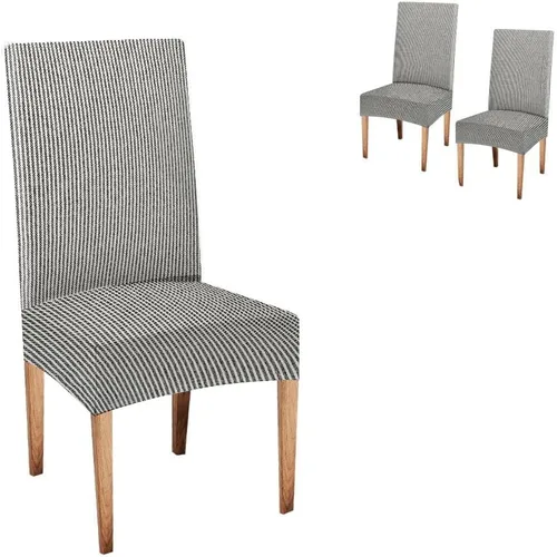 Vista 121 de TOMWISH Juego de 2 fundas para sillas de comedor, color turquesa y gris, fundas elásticas para sillas Parsons, de elastano, lavables, protectores