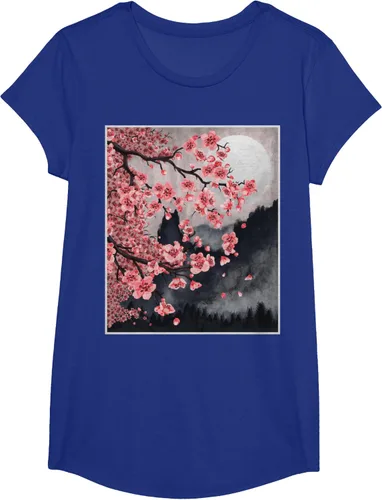Vista 27 de Sakura - Camiseta japonesa de cerezo en flor japonesa, Negro, S