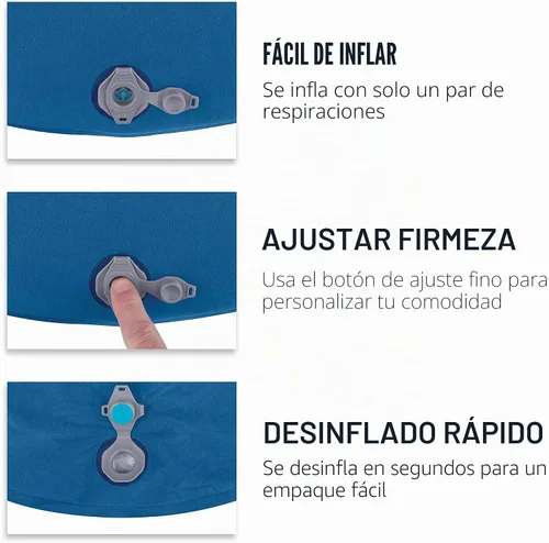 Vista 3 de Sea to Summit Aeros Premium - Almohada inflable de viaje, regular (13.4 x 9.4), color lima Ultralight inflatable travel pillow with a memory foam