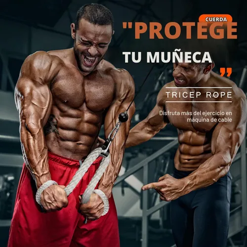 Vista 2 de HPYGN - Cuerda de tríceps, juego de accesorios de máquina de cable a presión, accesorio desplegable LAT, accesorios para máquina de cables
