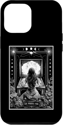 Vista 26 de The Pinball Girl Retro Arcade Game 80s Tarot Card Skeleton Case for iPhone 17