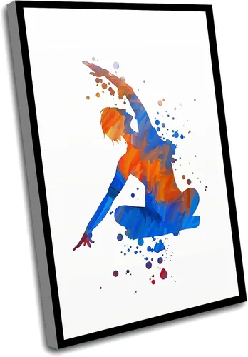 Vista 12 de Pósters inspiradores deportivos, decoración de habitación de niños para dormitorio, arte de pared de yoga para niña negra, decoración de yoga