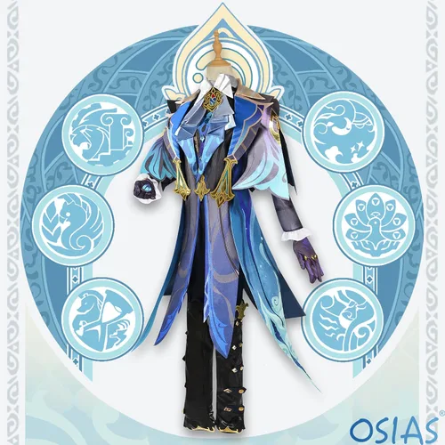 Vista 6 de OSIAS Genshin Impact Neuvillette - Disfraz de cosplay (S)