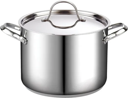 Vista 5 de Cooks Standard Olla de acero inoxidable de 6 cuartos con tapa y olla clásica de acero inoxidable de 8 cuartos de galón con tapa, 8 cuartos de galón