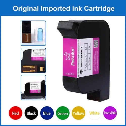 Vista 6 de PEKOKO LB100S Impresora de inyección de tinta térmica TIJ portátil inteligente de mano de 0.500 in en línea QR Bar Lote Número de fecha Máquina