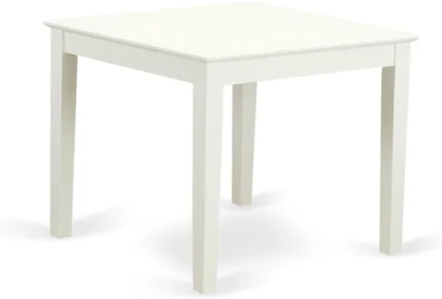 Vista 2 de East West Furniture OXNO5-LWH-W - Juego de comedor de 5 piezas, incluye una mesa cuadrada y 4 sillas de comedor de cocina, 36 x 36 pulgadas