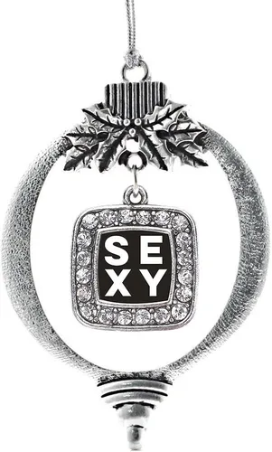 Vista 116 de Inspired Silver - Bon Voyage Cruise Ship Charm Ornamento – Adornos navideños cuadrados de plata con joyas de circonita cúbica