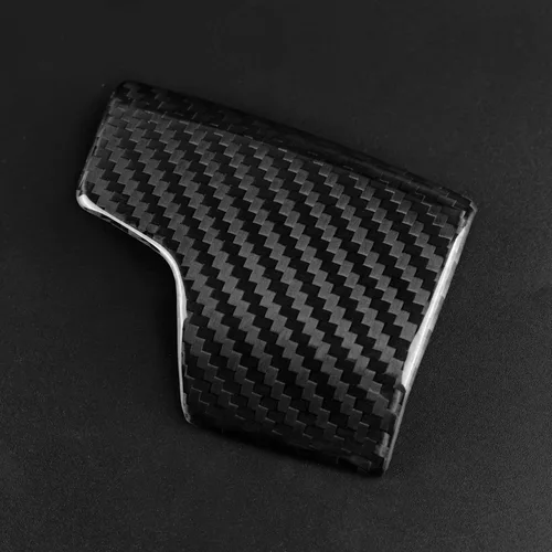 Vista 5 de Fibra de carbono, para Audi, cubierta de palanca de cambios para Audi A6/A7 SQ8 RS6 RS7 Q7 Q8/S8, accesorios interiores, negro
