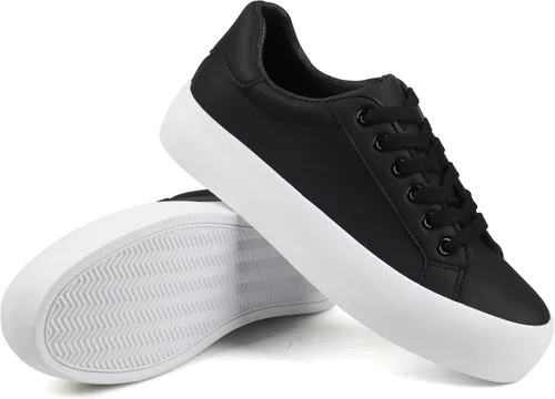 Vista 3 de JABASIC Zapatos deportivos de plataforma con cordones y estampado floral para mujer