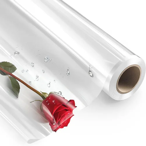 Vista 17 de PerkHomy - Rollo de celofán transparente de 16 pulgadas, 3 mil de grosor de celofán para cesta de regalo, golosinas, envoltura de regalos, ramo