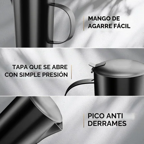 Vista 4 de Cafetera de acero inoxidable Moka Pot de 6 tazas (12 onzas líquidas), cafetera de estufa para inducción, estufas de gas y eléctricas, cafetera