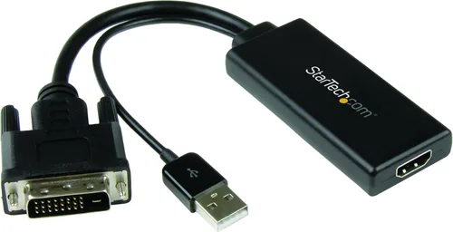 Vista 5 de StarTech Active DVI-D a VGA - Cable convertidor de 1080p (DVI2VGAE) Convertidor activo DVI-D a VGA con soporte 1920x1200 para monitores