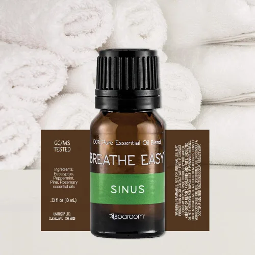 Vista 3 de SpaRoom Aromaterapia Aceite esencial 100% puro sin diluir, Breathe Easy Sinusal, 0.3 fl oz