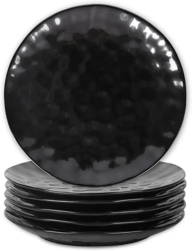 Vista 10 de vicrays Juego de Platos de Cena de Cerámica, 10.5 Pulgadas, Juego de 6, Redondos, Apto para Microondas, Horno, Lavavajillas, Porcelana Acanalada