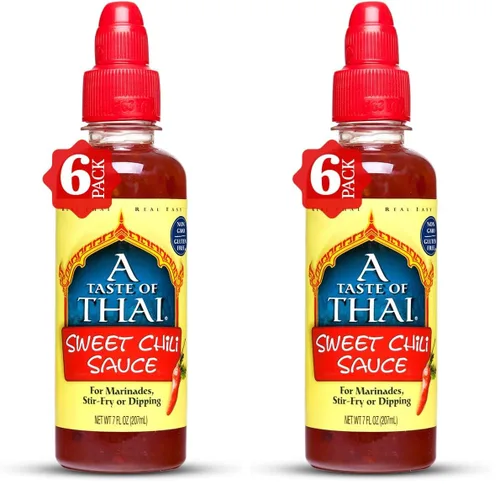 Vista 10 de A Taste of Thai Salsa de chile dulce – Auténtica salsa de chile tailandés para mojar, sofreír y marinadas – Salsas rojas picantes asiáticas