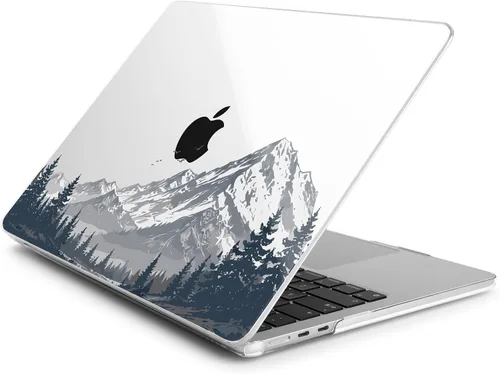 Vista 5 de Batianda Case for MacBook Air 15" 2026 M5 M4 M3 M2 Chip, Snow Mountain