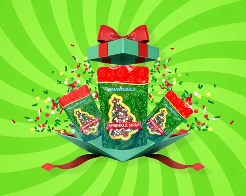 Vista 9 de Elfin Around Sprinkle Medley Gránulos navideños Gránulos de galletas Gránulos para pasteles Gránulos navideños Jimmies Manvscakes