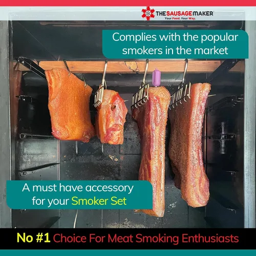 Vista 5 de The Sausage Maker® Colgador de Tocino de 6 Puntas de Doble Cara Ganchos para Carne de Acero Inoxidable SUS304, Accesorios de Gancho de Carnicero