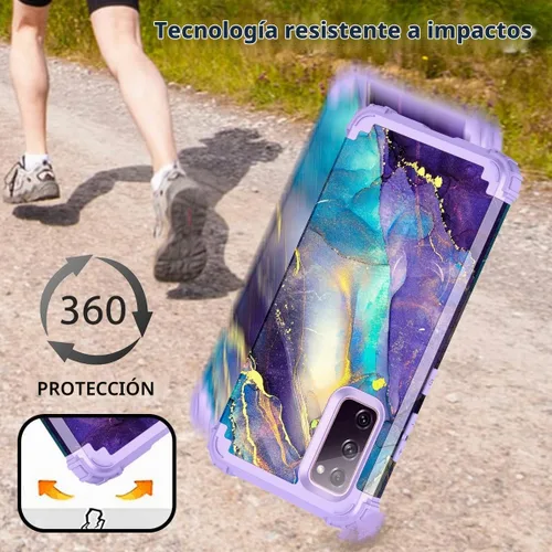 Vista 5 de Rancase Funda para Galaxy S20 FE 5G, Tres Capas de Protección Resistente a Golpes de Servicio Pesado Parachoques de Plástico Duro + Funda Protectora