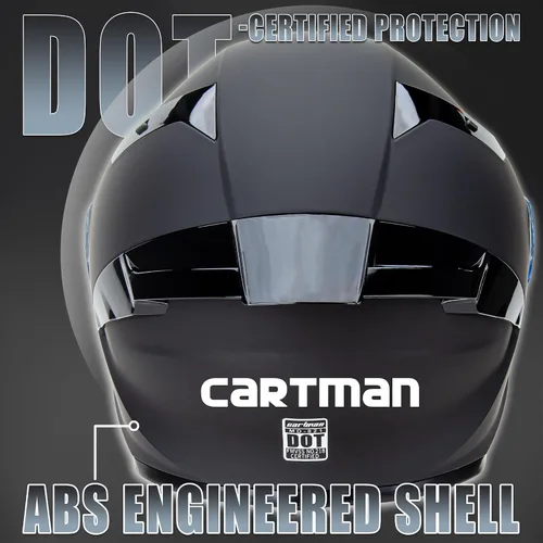 Vista 2 de Cartman Full Face Motorcycle Helmet, Comfortable Motocross Off Road Street Bike Helmet Unisex Adult DOT Approved, Lightweight, Aerodynamic, Matte