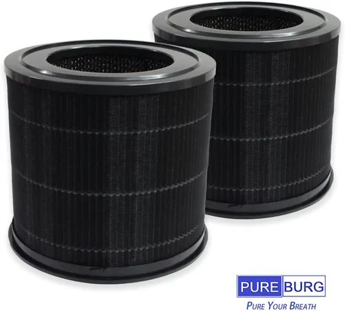 Vista 5 de PUREBURG Filtro de repuesto compatible con purificador de aire Smartmi P1, paquete de 2 unidades H13 HEPA de 4 etapas de filtración de carbón