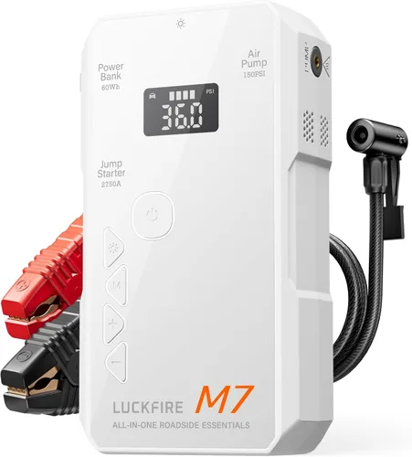 Vista 10 de M7 TÜV - Arrancador con compresor de aire, encendido inteligente Gris (Solid Grey)