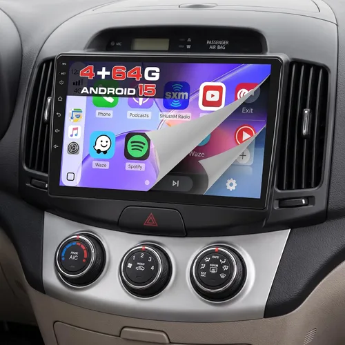 Vista 10 de 【HiFi mejorada】Radio Android 2+64G para Hyundai Elantra 2007-2010 con CarPlay, pantalla táctil de 9 pulgadas, compatible con Android Auto navegación