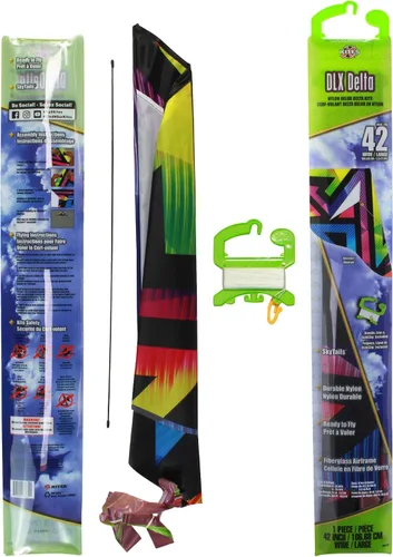 Vista 4 de X Kites DLX Delta Nylon Kite, 42 Inch Wide Delta Kites