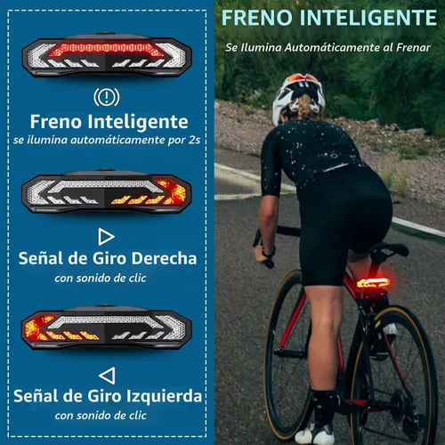 Vista 7 de USUPERINK Ebike Turn Signals, Rechargeable Bike Tail Light with Remote