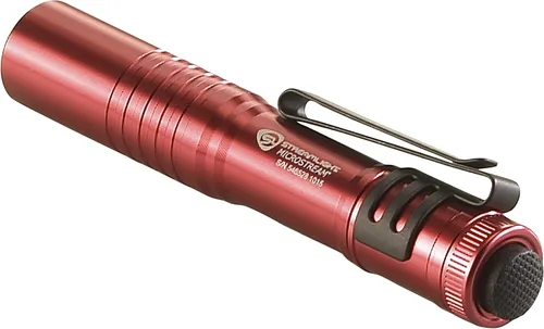 Vista 3 de Streamlight 66323 MicroStream linterna ultra compacta de 45 lúmenes y 420 candelas EDC con batería alcalina AAA, empaquetado transparente al por Rojo