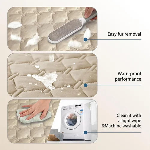 Vista 4 de gogobunny Manta para mascotas 3 veces más resistente, impermeable y a prueba de arañazos; protector de muebles reversible para perros y gatos, funda