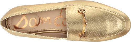 Vista 5 de Sam Edelman Mocasines Loraine para mujer, Oro Boa Metálico