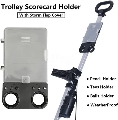 Vista 3 de Kit de tarjeta de puntuación para carrito de golf, soporte para tarjetas de puntuación, fácil de llevar, soporte de tarjeta de puntuación fácil