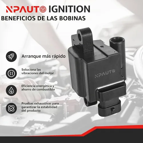 Vista 2 de Paquete de Bobina de Encendido Cuadrada Compatible con V8 4.8 5.3 6.0 2001 2002 2003 2004 2005 2006 Chevy Silverado 1500 2500 HD Suburban Avalanche