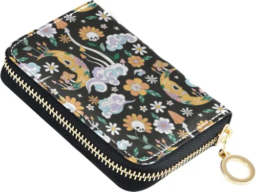 Vista 34 de Tarjetero de Tarjetas de Crédito RFID de Cuero con Cremallera Cartera para Mujeres y Niñas, Color #01, Talla única, Classic