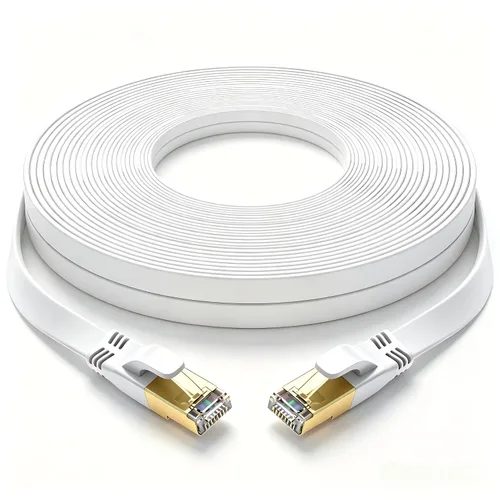 Vista 13 de Cable Ethernet Cat 8 de 3 pies, cable de red LAN de alta velocidad para exteriores e interiores, cable de conexión SFTP chapado en oro RJ45 de 40