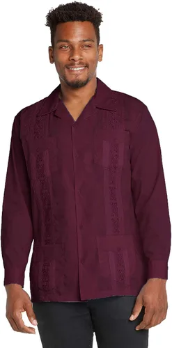 Vista 13 de 9 Crowns Essentials Guayabera - Camisa con botones para hombre