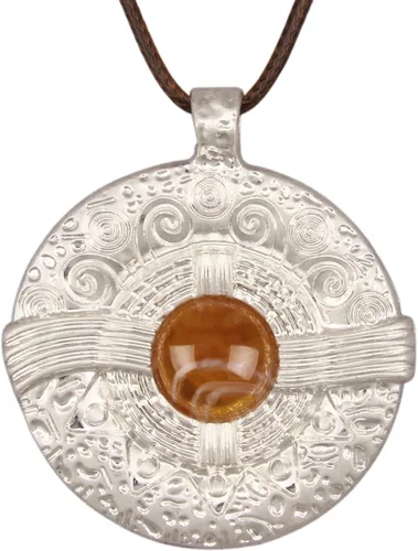 Vista 63 de Jeilwiy Collar de cuero para mujer, collar funky, gargantilla de cuerda con colgante, joyería de estilo bohemio