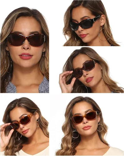 Vista 2 de FEISEDY clásico de gran tamaño polarizado gafas de sol mujeres Wrap Square Shades B2504