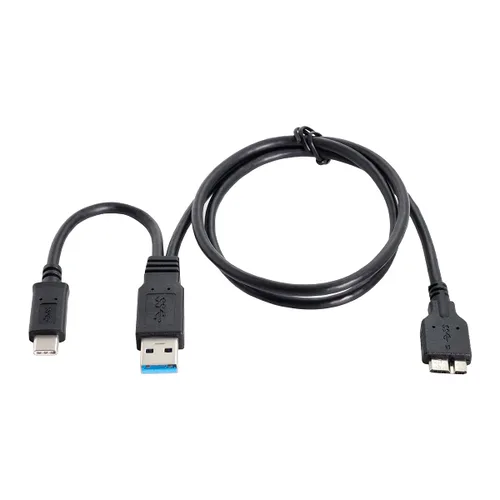 Vista 16 de cablecc Cable de datos de alimentación extra USB tipo A USB 2.0 hembra a USB tipo A macho compatible con unidad de disco SSD impresora escáner