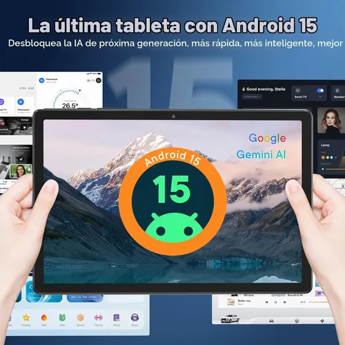 Vista 4 de HAOVM Tableta Android 15 de 10 Pulgadas 4G LTE Celular Desbloqueada con Ranura para Tarjeta SIM, CPU Octa-Core Helio G80 para Juegos y Transmisiones