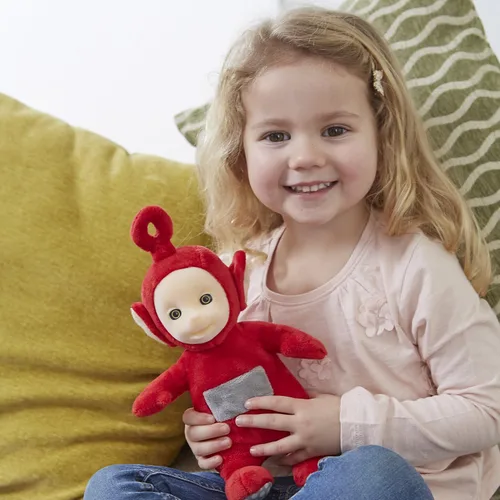 Vista 5 de Peluche parlante de Teletubbies Po, suave, de 8 pulgadas