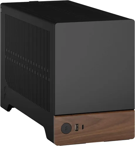 Vista 11 de Fractal Design Terra Graphite - Panel frontal de madera de nogal - Factor de forma pequeño - Carcasa para juegos Mini ITX - Cable elevador PCIe 4.0