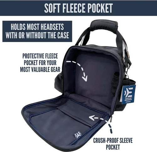 Vista 5 de Bolsa de piloto La bolsa de vuelo Venture para pilotos Se adapta a todos los equipos de vuelo de viaje de aviación, incluyendo tu rodillera