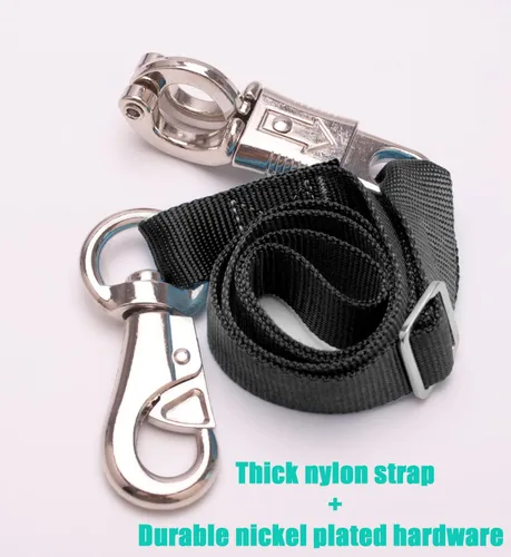 Vista 3 de Corbata ajustable para remolque (paquete de 2) - Correa de nailon para remolque de caballos, ajustable de 25 a 37 pulgadas