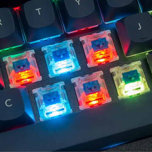 Vista 9 de Keychron Q7 Teclado mecánico personalizado con cable, 70% de diseño QMK/VIA macro programable con interruptor azul Gateron G Pro intercambiable
