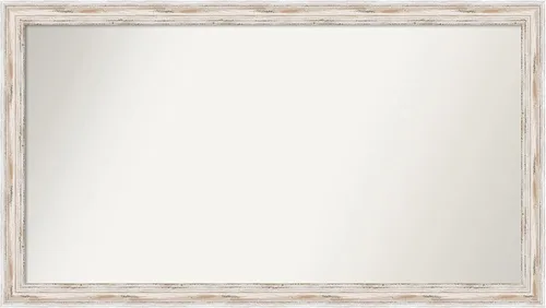 Vista 250 de Amanti Art Espejo personalizado, espejo de baño estrecho Alexandria White Wash, espejo de pared o espejo de tocador de baño sobre el fregadero