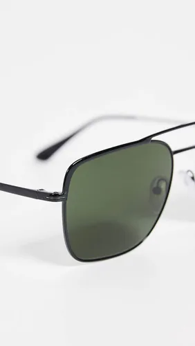 Vista 5 de Prada PR 53VS 1AB1I0 - Gafas de sol ovaladas de metal negro con lente verde
