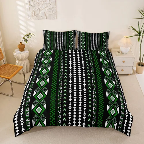 Vista 37 de Erosebridal Bohemian Duvet Cover Twin Country Southwestern Comforter Cover for Kids Teens Boho Aztec Arrows Diamond Bedding Set Black Gray Geometric